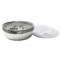 Lot de 5 Moules en aluminium avec couvercles pour four